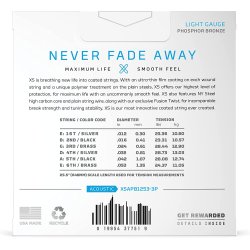 D'Addario XSAPB1253-3P, Strenges�t Western XS Phos.Bronze 012-053, 3-pack